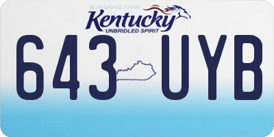 KY license plate 643UYB