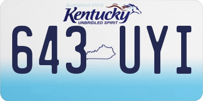 KY license plate 643UYI