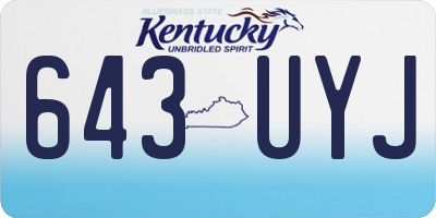 KY license plate 643UYJ