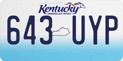 KY license plate 643UYP