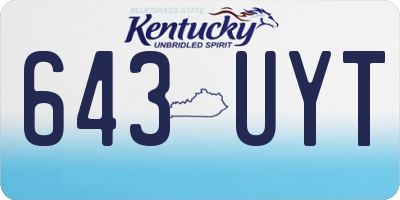 KY license plate 643UYT