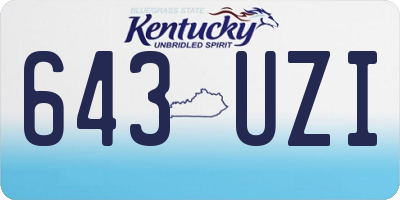 KY license plate 643UZI