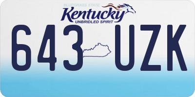 KY license plate 643UZK