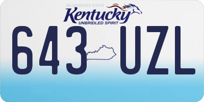 KY license plate 643UZL