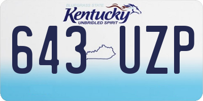 KY license plate 643UZP