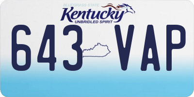 KY license plate 643VAP