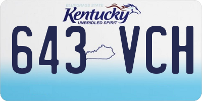 KY license plate 643VCH
