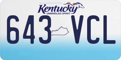 KY license plate 643VCL