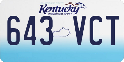 KY license plate 643VCT