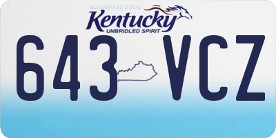 KY license plate 643VCZ