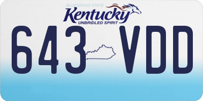 KY license plate 643VDD