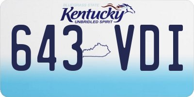KY license plate 643VDI