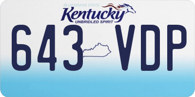 KY license plate 643VDP