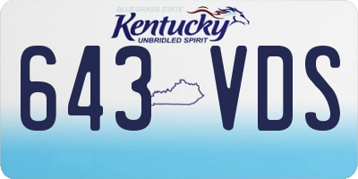 KY license plate 643VDS