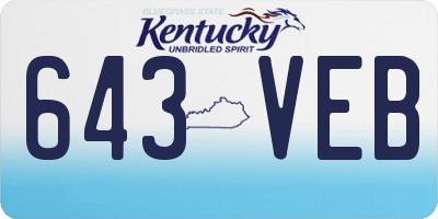 KY license plate 643VEB