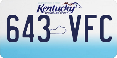 KY license plate 643VFC
