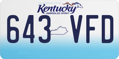 KY license plate 643VFD
