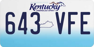 KY license plate 643VFE