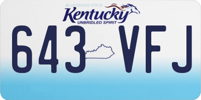 KY license plate 643VFJ