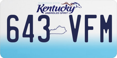 KY license plate 643VFM