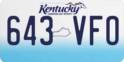 KY license plate 643VFO