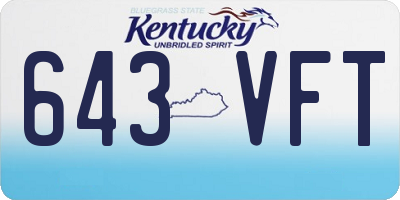 KY license plate 643VFT