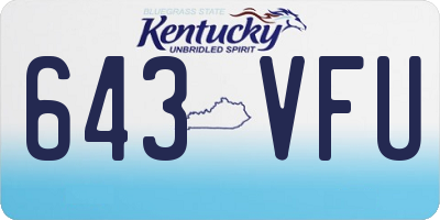 KY license plate 643VFU