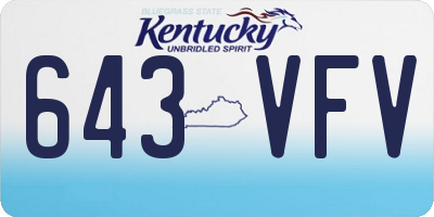 KY license plate 643VFV