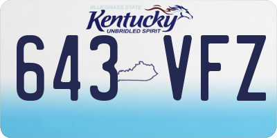 KY license plate 643VFZ