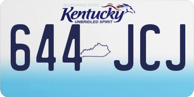 KY license plate 644JCJ