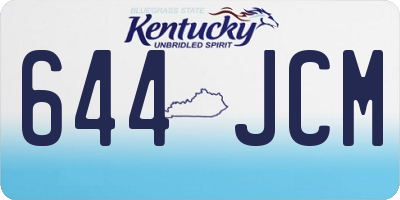 KY license plate 644JCM