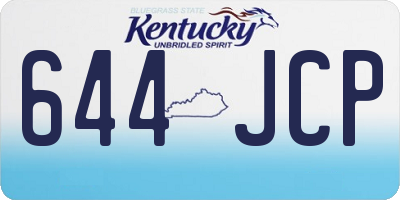 KY license plate 644JCP