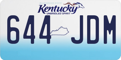 KY license plate 644JDM
