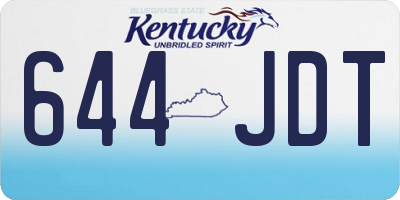 KY license plate 644JDT
