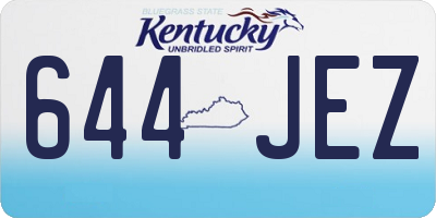 KY license plate 644JEZ