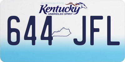 KY license plate 644JFL
