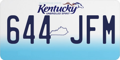 KY license plate 644JFM