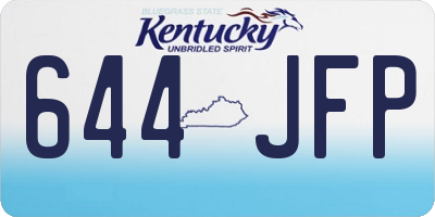 KY license plate 644JFP