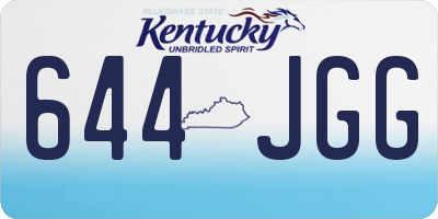 KY license plate 644JGG