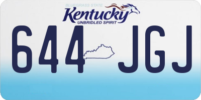 KY license plate 644JGJ