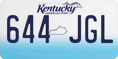 KY license plate 644JGL