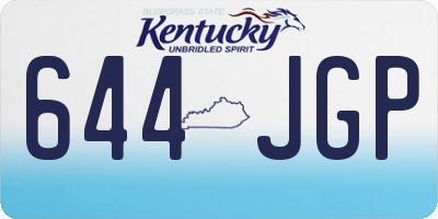 KY license plate 644JGP