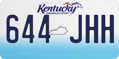 KY license plate 644JHH