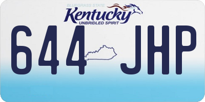 KY license plate 644JHP