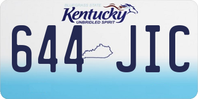 KY license plate 644JIC