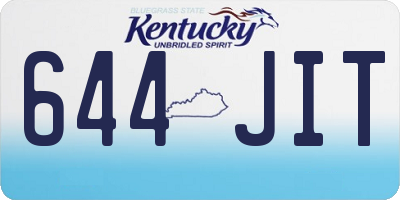 KY license plate 644JIT