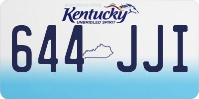 KY license plate 644JJI