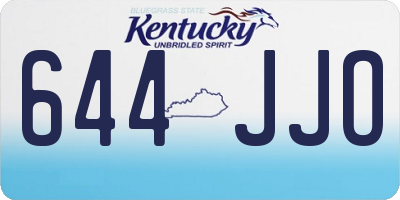 KY license plate 644JJO