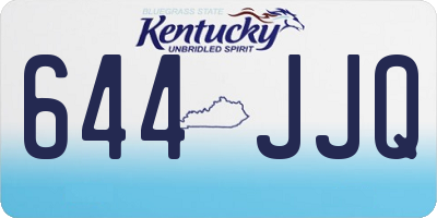 KY license plate 644JJQ