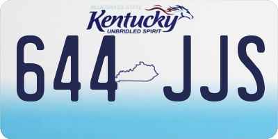 KY license plate 644JJS